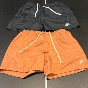 Nike Dual Pack Black and Orange Shorts